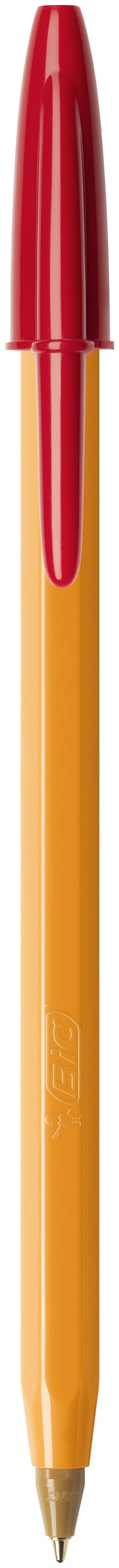 Stylo bille rouge Cristal Orange fin Bic - Stylo à bille - Creavea