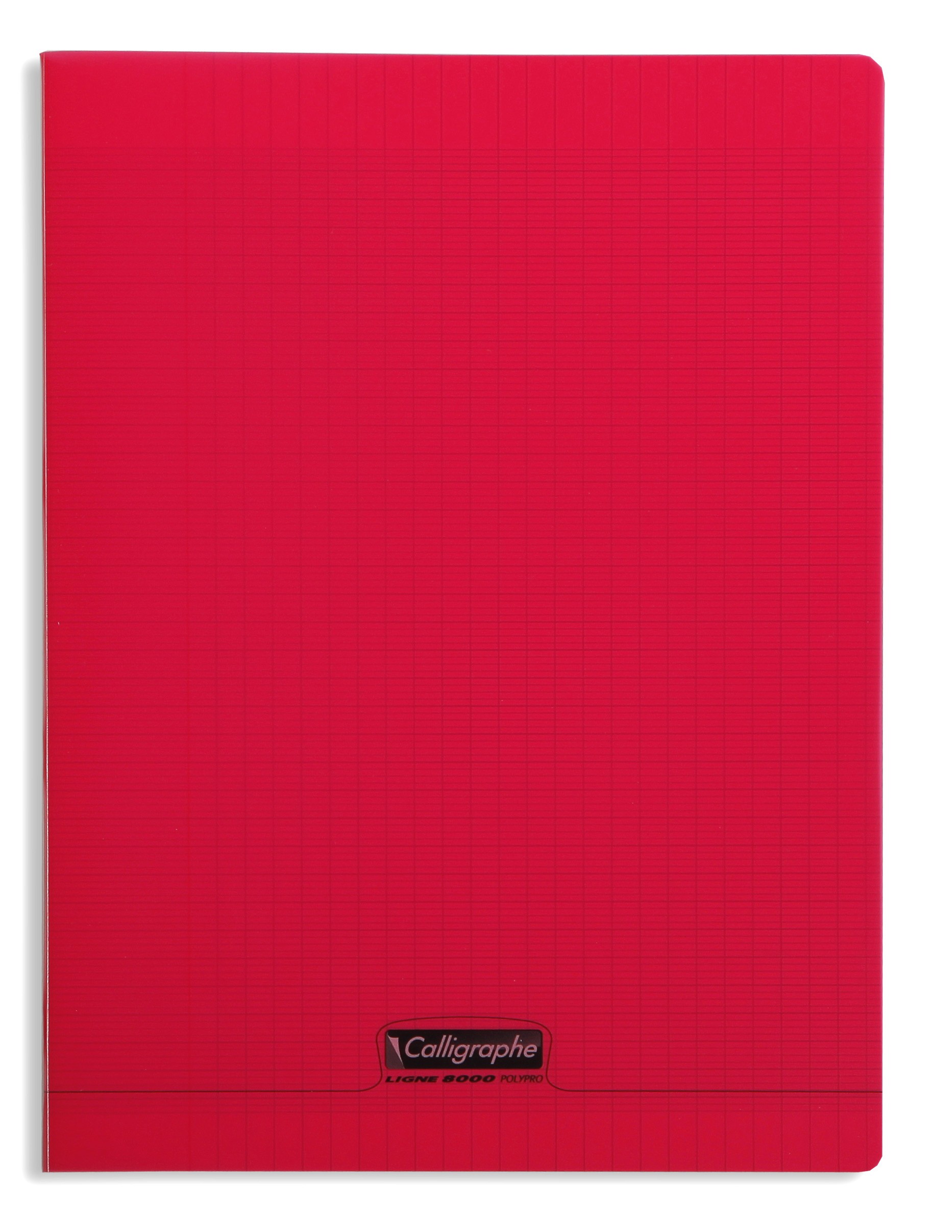 cahier grand format 100 pages: grand carreaux A4 21.59× 27.94 cm couleur  rouge