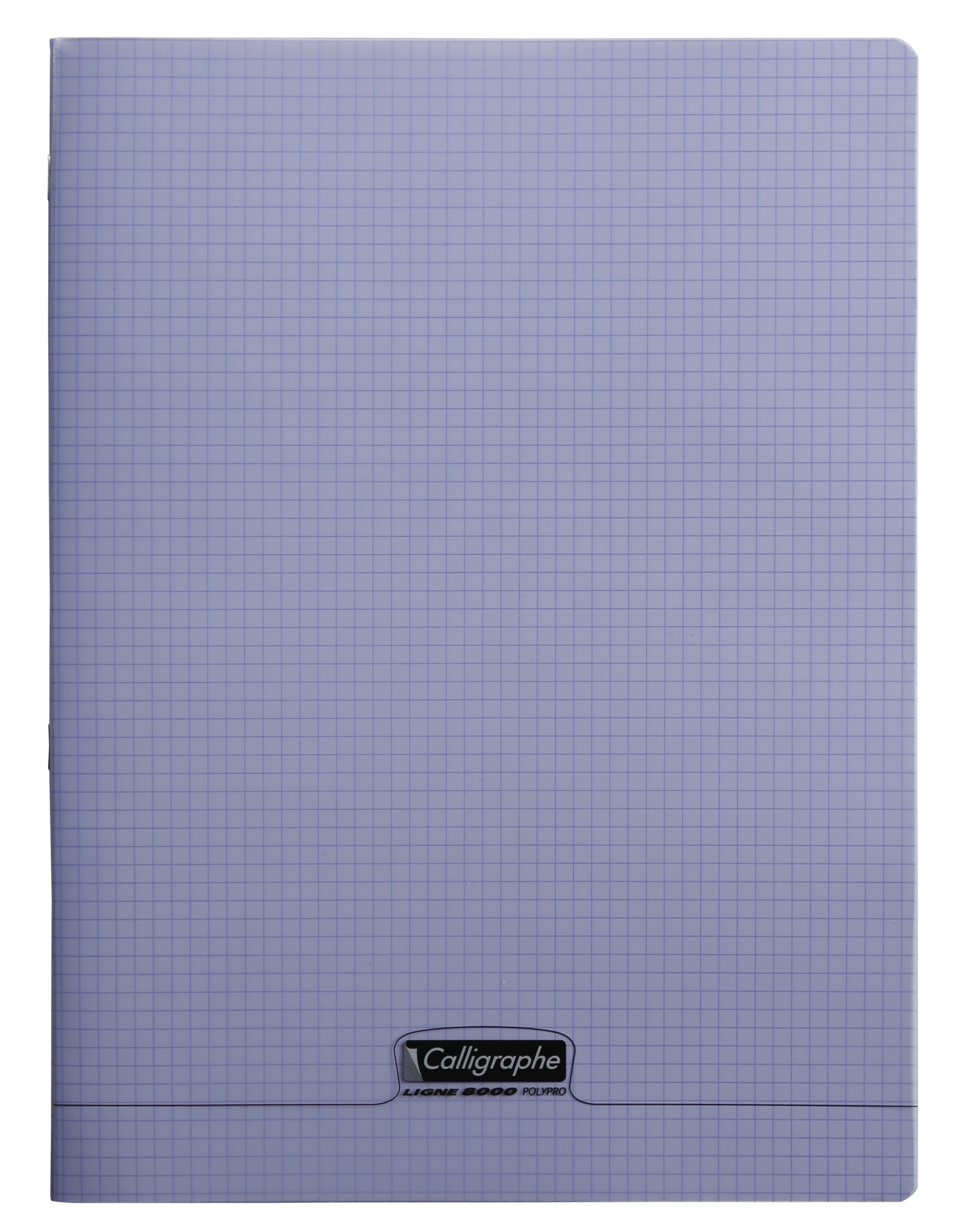 Cahier polypro Calligraphe grand format 24x32 96p petits carreaux (5x5) -  bleu