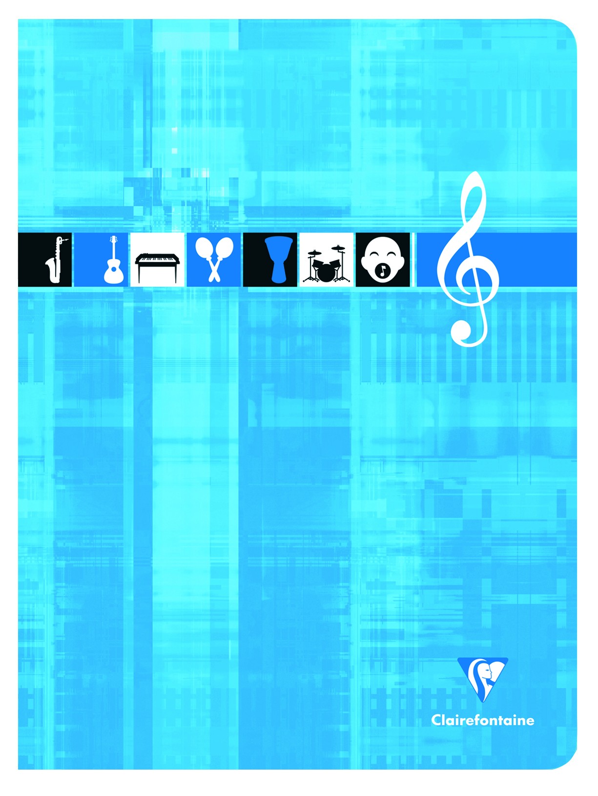 Cahier de musique grand format 24x32 48p séyès/portées Clairefontaine