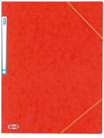 Chemise à élastique avec 3 rabats en carton - couleur rouge